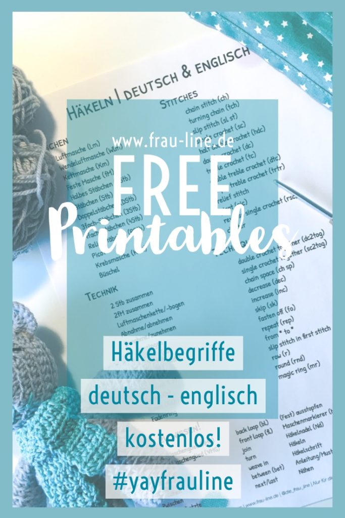 Häkelanleitung Begriffe englisch deutsch