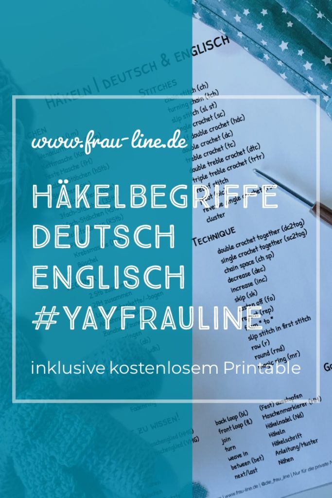 Häkelanleitung Begriffe englisch deutsch