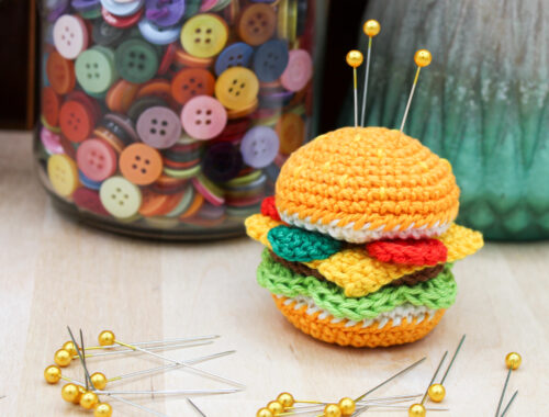 Cover Frau Line Kostenlose Häkelanleitung Mini Hamburger