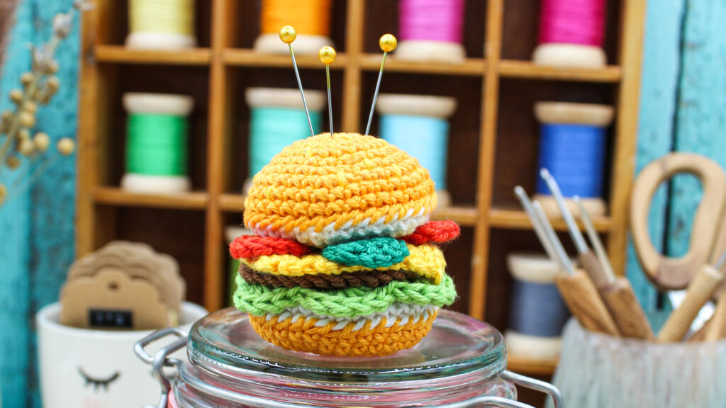 Frau Line kostenlose Anleitung Amigurumi Hamburger Häkeln