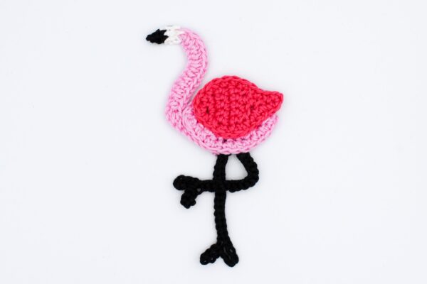 Häkelanleitung Applikation Flamingo