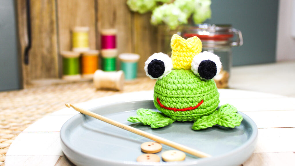 Frau Line Gratisanleitung Amigurumi Frosch häkeln