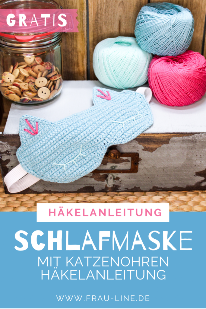 Pin Frau Line Kostenloses Tutorial Schlafmaske häkeln für Anfänger