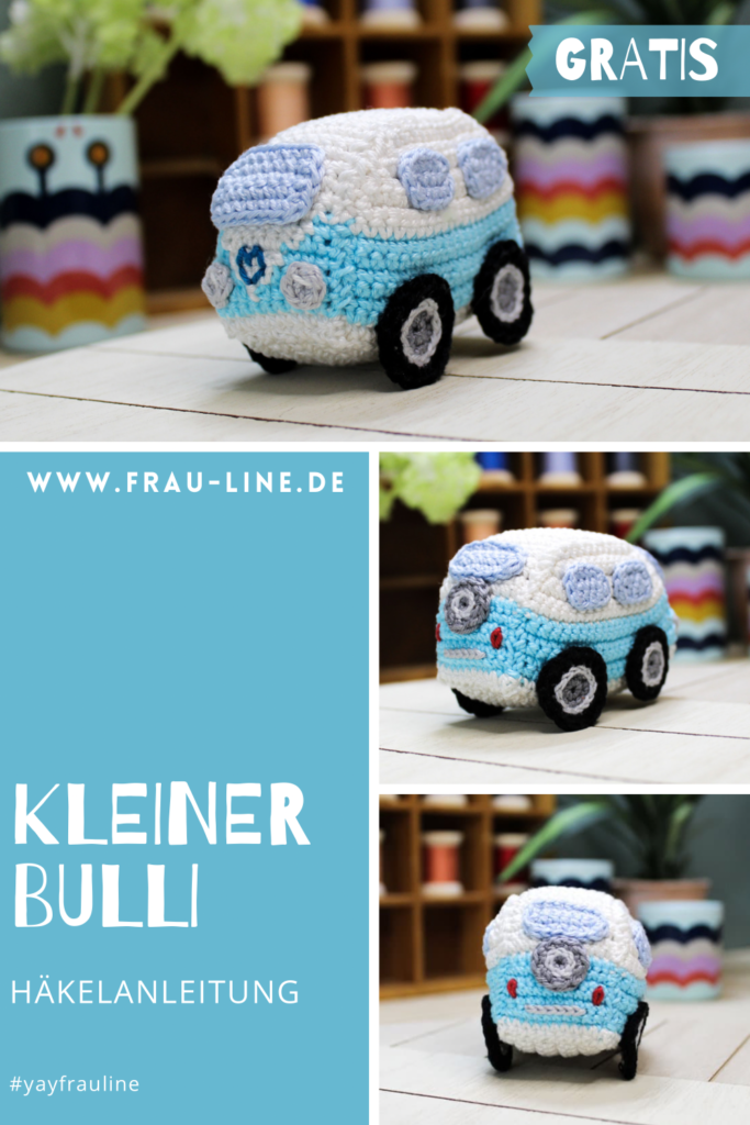 Frau Line Pin Häkelanleitung Amigurumi Bulli