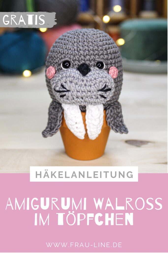 Pin Frau Line Kostenlose Häkelanleitung Amigurumi Walross