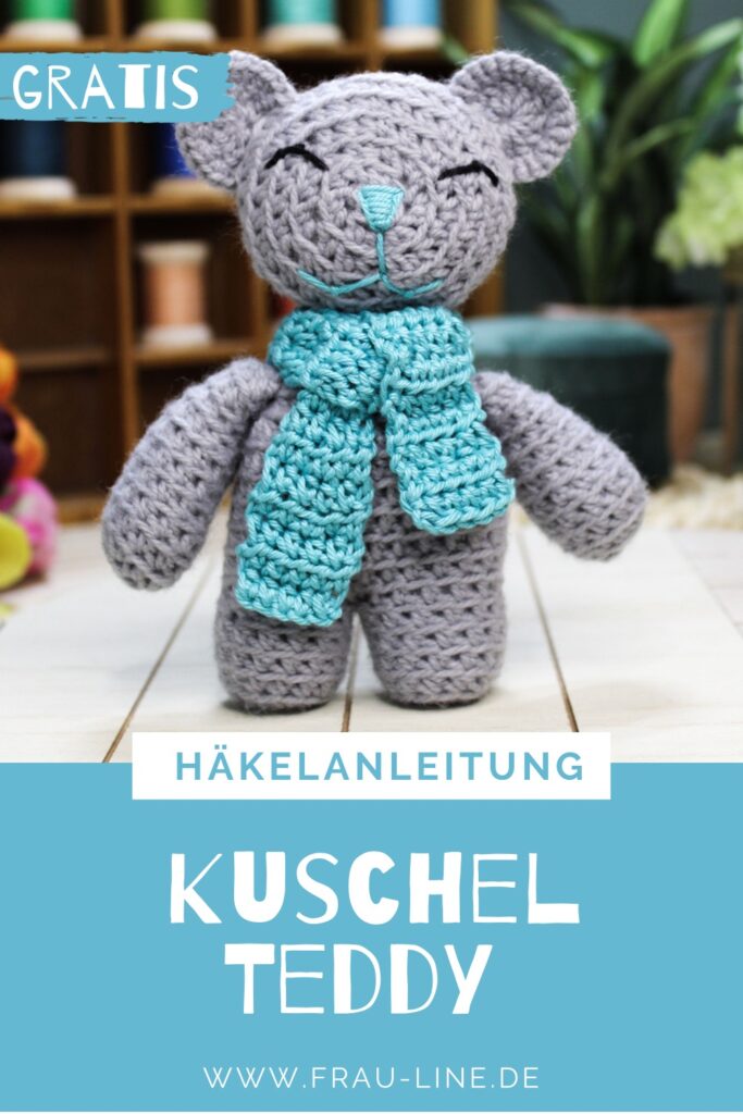 Pin Frau Line Kostenlose Häkelanleitung Teddybär