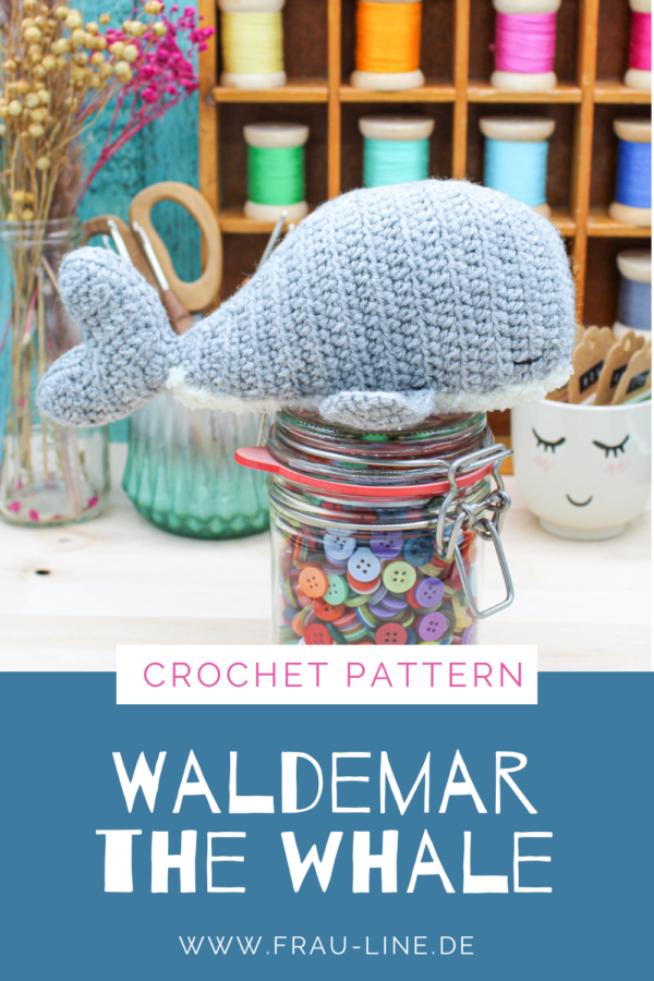 Frau Line Amigurumi Crochet Pattern Whale Pin 1