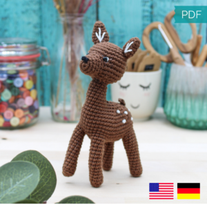 Frau Line Häkelanleitung Amigurumi Deer Wanja Cover