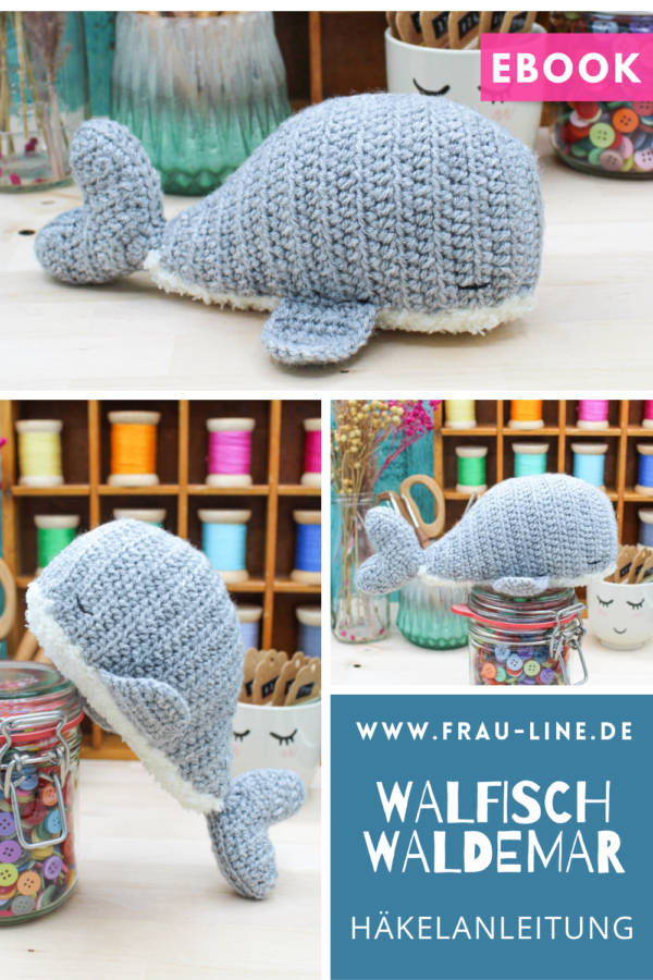 Frau Line Amigurumi Crochet Pattern Whale Pin 1