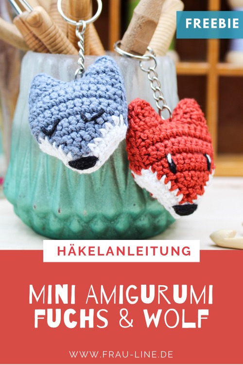 Pin Frau Line Häkelanleitungen Mini Amigurumi Wolf