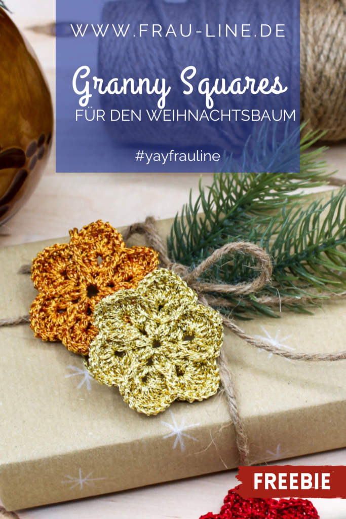 Pin Frau Line Freebie Häkelanleitung Granny Squares Weihnachten