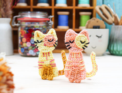 Cover Frau Line Häkelanleitung Häkelappllikation Katze